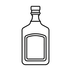 whiskey bottle outline graphic