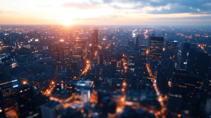 Obraz premium aerial view of the city
