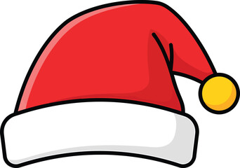 Iconic Santa hat, a festive symbol of holiday cheer and winter celebrations