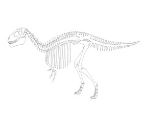 Fototapeta premium Flat Vector Dinosaur Illustration with Minimalist Style