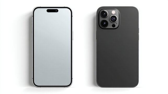 Showcasing a sleek, modern smartphone design from two distinct perspectives, embodying innovation and technological elegance.