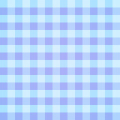 Seamless checkerboard pattern uses light blue and light purple as the primary colors, contrasting with a white background. It can be used for gift wrapping, tablecloths, napkins, scarves, and curtains