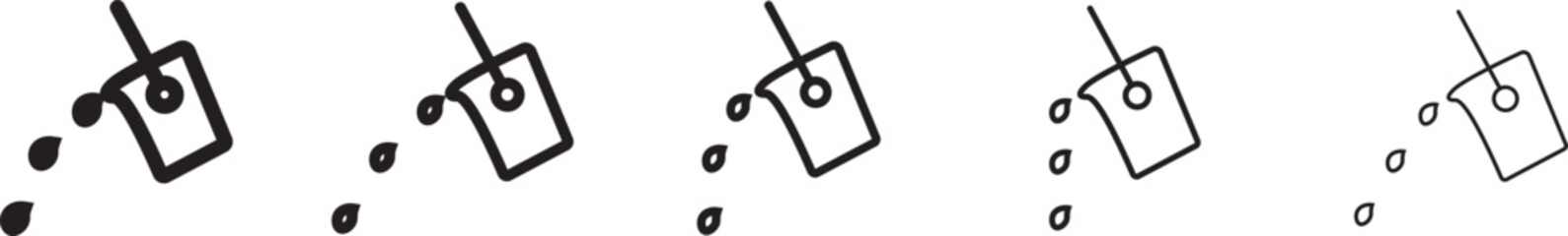 Pouring icon thin flat outline style.Watering Can icon