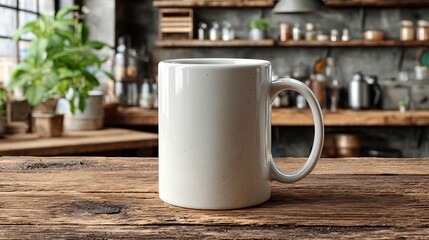 Obraz premium White Coffee Mug on Plain Background for Branding or Mockup Use