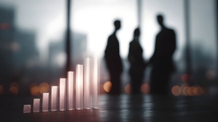 Fototapeta premium Business team discussing financial growth chart