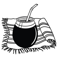  Argentinian Yerba Mate Ritual Adobe Illustrator Artwork