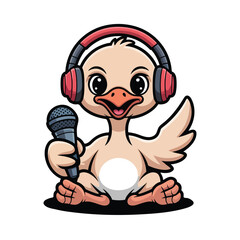 ostrise with headphones