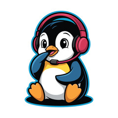 penguin with ice cream