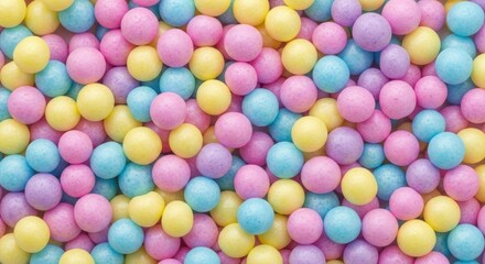 Obraz premium colorful pastel sugar coated candies background
