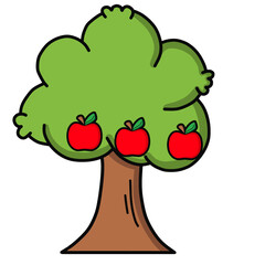 apple counting tree 3 apple