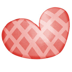 Lattice Pattern Red Heart Cookie Cutout Design