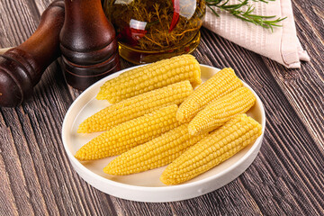 Canned baby mini corn cob