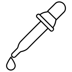 Lab Dropper Tool Minimalist Line Art Vector