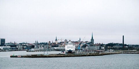 Tallinn, Estonia. Old City Harbor, Vanasadam. Cityscape Europe concept