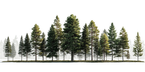 Transparent a photorealistic forest