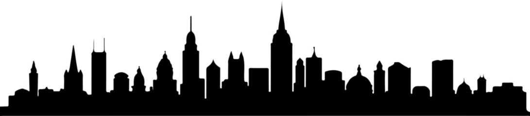 Fototapeta premium City Skyline, Urban Silhouette, Cityscape Art, Bundle