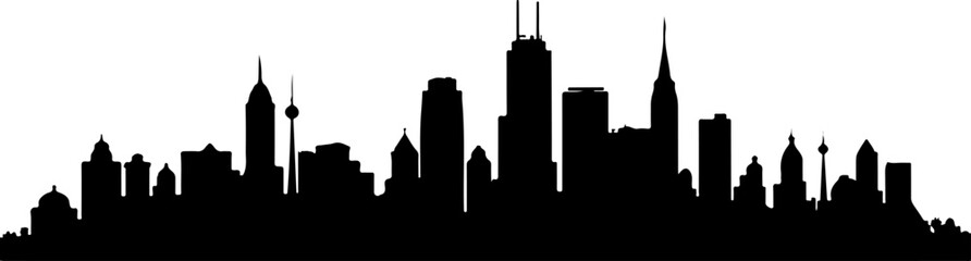 City Skyline, Urban Silhouette, Cityscape Art,  Bundle