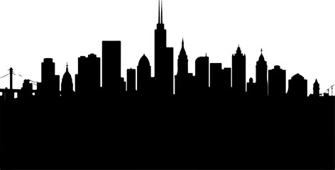 City Skyline, Urban Silhouette, Cityscape Art,  Bundle