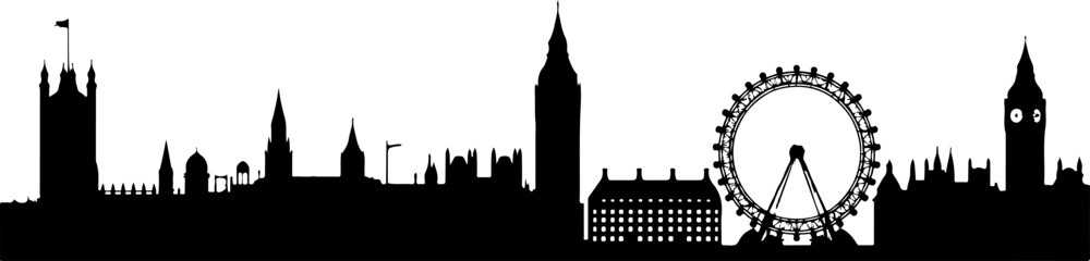 Fototapeta premium City Skyline, Urban Silhouette, Cityscape Art, 