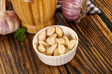 Tasty aroma marinated garlic cloves