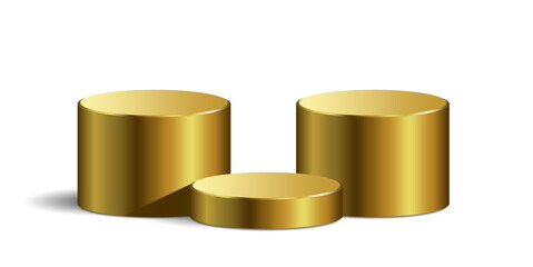 Golden circle podium stage platform pedestal vector for awards, product showcases, and achievements. Ideal for illustrating victory, success, and top-tier presentation.