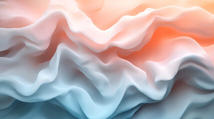 Obraz premium Abstract, flowing forms in soft pastel colors