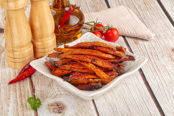 Homemade cuisine - baked sweet batat