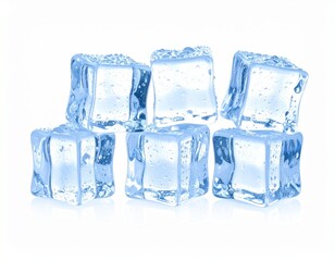 Obraz premium ice cube on the white 