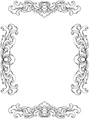 frame with floral ornament