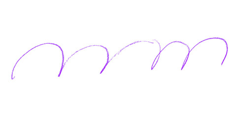 Purple pencil hand writing rhythm set on transparent background