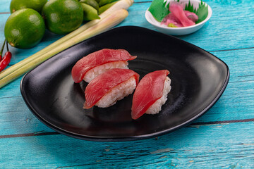Japanese sushi with tuna fish