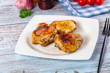 Roasted chicken thighs with spices