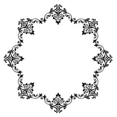 Vintage Ornamental Vector Frame – Elegant Black Vector Border, SVG