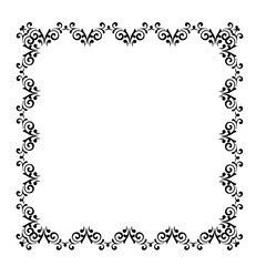 Vintage Ornamental Vector Frame – Elegant Black Vector Border, SVG
