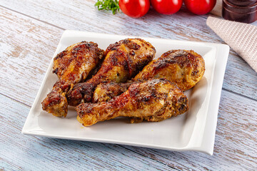Baked chicken drumsticks with spices