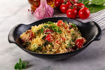 Cous cous with vegetables tabulle