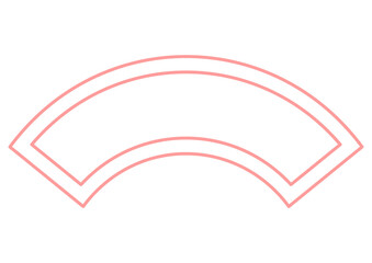 ピンク色のアーチ型の見出しフレーム