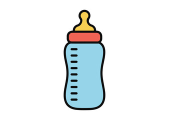 Fototapeta premium Baby bottle Vector Illustration, Baby bottle Icon