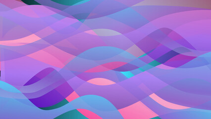 Purple, black, blue and pink abstract colorful vector background with pink and blue waves. Digital dynamic gradient wallpaper. Luxury backdrop. 