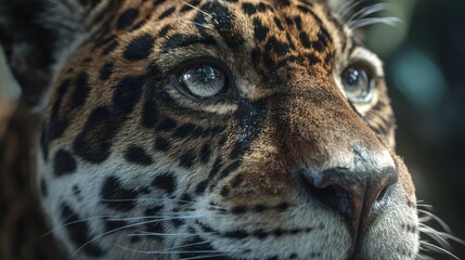 Fototapeta premium Close-up of a jaguar's face (1)