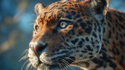 Obraz premium Close-up of a jaguar's head