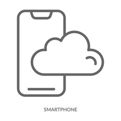 Smartphone Icon Line Style. Design Vector Illustration