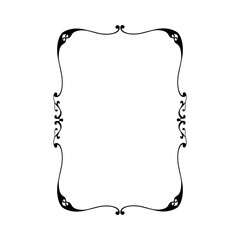 Vintage Ornamental Vector Frame – Elegant Black Vector Border, SVG