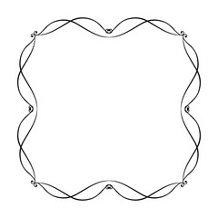 Vintage Ornamental Vector Frame &ndash; Elegant Black Vector Border, SVG