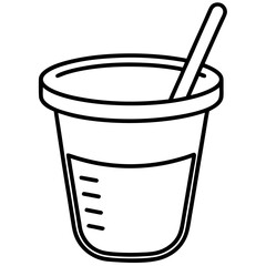 Lab Test Cup Outline Design