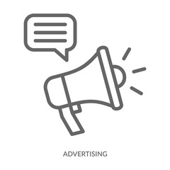 Advertising Icon Line Style. Design Vector Illustration