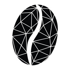 Geometric Bean Pattern Silhouette, Vector, Illustration, Outline, Line Art, Icon, Logo, White Background.