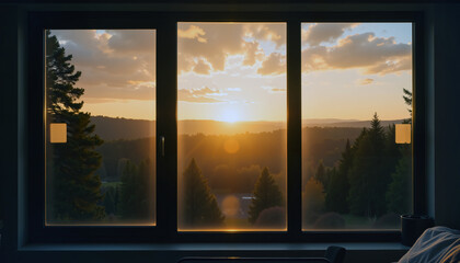 Sunrise view through hospital window symbolizing hope for World Stroke Day  