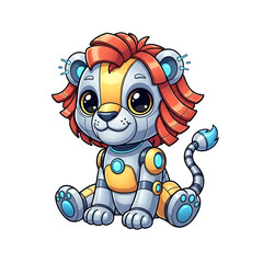 lion robot illustration