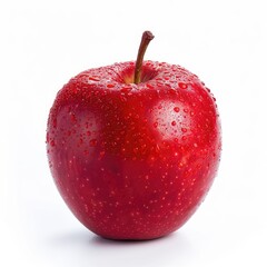 Single, red apple with water droplets (3)